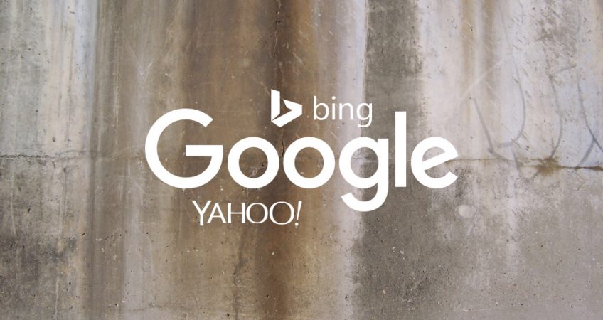Google, Bing and Yahoo! (logos)