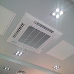 Ceiling mounted air conditioning installation by Andrew Engineering (photo)